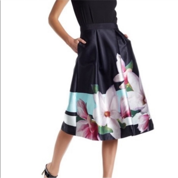 Ted Baker Floral A-Line Skirt - Picture 1 of 5